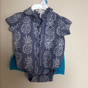 Pineapple Button-up Outfit